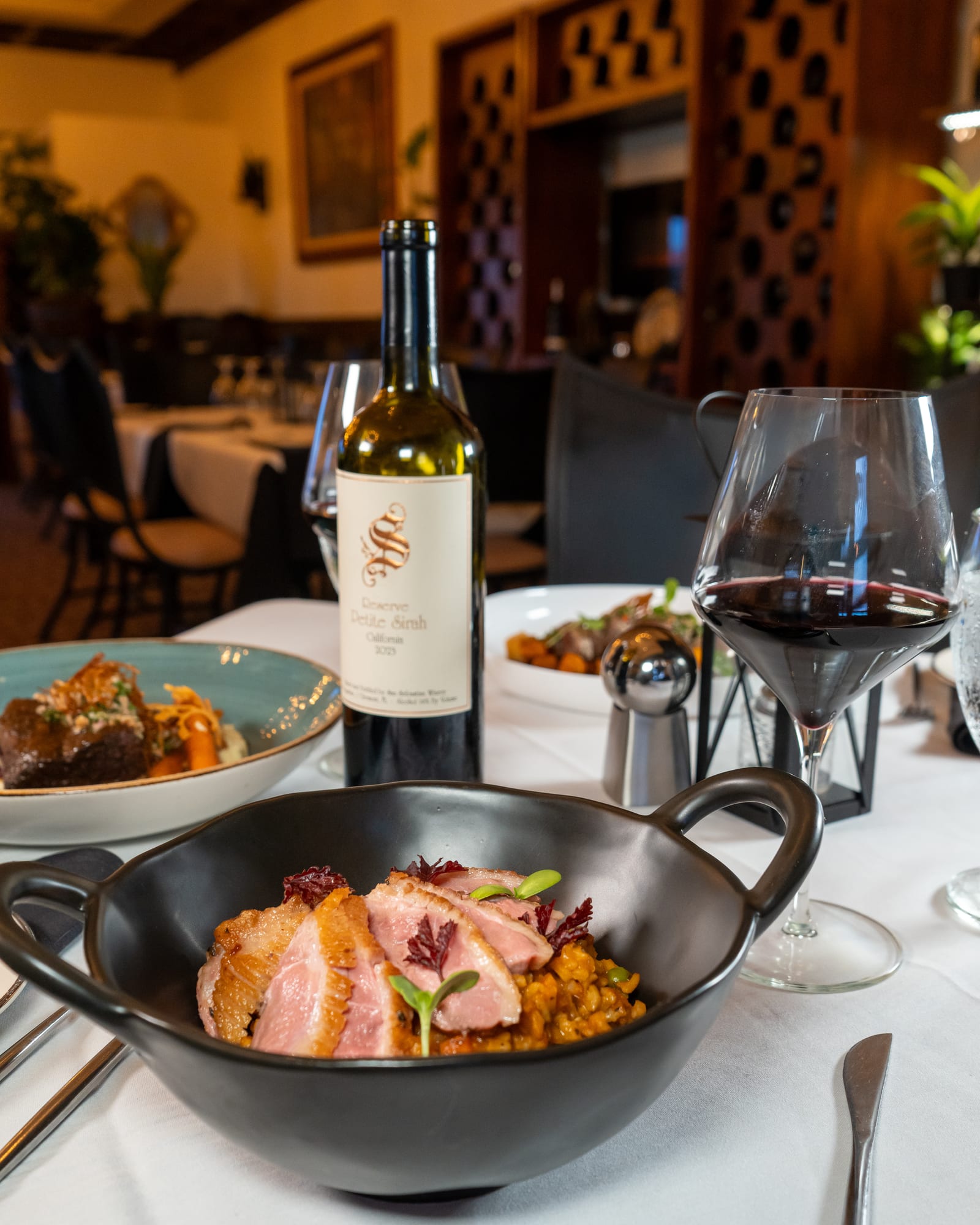 San Sebastian wine paired with dinner at La Cocina at The Cellar Upstairs